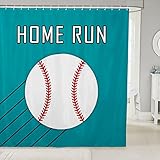 Photo Gallery tenda da doccia in tessuto da baseball, per bambini, ragazzi, ragazze, casa, colore verde acqua, accessori impermeabili con 12 ganci, tende da gioco con palline, 12 x 178 cm Photo Gallery tenda da doccia in tessuto da baseball, per bambini, ragazzi, ragazze, casa, colore verde acqua, accessori impermeabili con 12 ganci, tende da gioco con palline, 12 x 178 cm