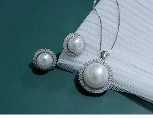 Boucles d'oreilles en perles d'eau douce bague et collier argent 925 - 4