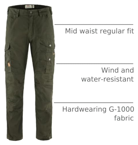 Image of Fjallraven Vidda Pro Men's Trekking Trousers - Water Resistant, Wind Resistant Fabric, Reinforced Knees - Hiking, Trekking