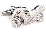 MRCUFF Motorcycle Racing Bike Street Racer Pair of Cufflinks in a Presentation Gift Box & Polishing Cloth