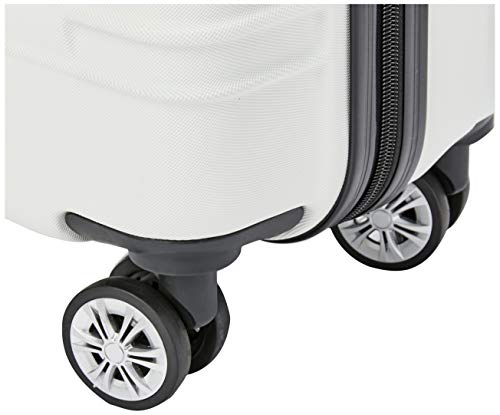 Mala Viagem Pequena ABS Rígida 4 Rodinhas 360° Branca Cadeado Fixo Santino