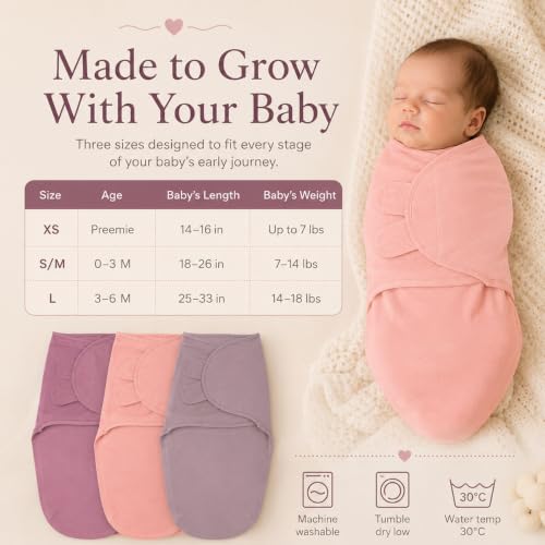 Image of Swaddle Blanket Wrap, 3-Pack Organic Newborn Swaddle Sack, Swaddles 0-3 Months, Swaddles for Newborns, Sleep Sack, Swaddle Blanket Wrap