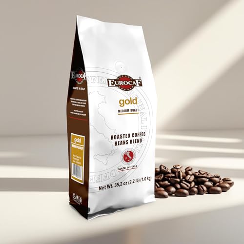 Eurocaf Blend Gold, Café en Grano Tostado Medio 2.2 lb miniatura 2