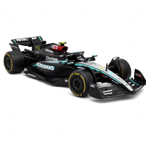 Image of Wizplex Bburago Mercedes-AMG Petronas F1 W15 1:43 Scale Officially Licensed Die Cast Metal Formula 1 Car - No. 44 Collectible Model, Display Showpiece for Kids 3+ & Motorsport Fans