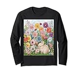 Bunny Easter Rabbit Colorful Flowers Apparel