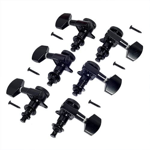 MINHTOANBV Guitar String Tuning Pegs Locking Tuners Keys Machine S 3L3R Black