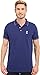 U.S. Polo Assn. Men's Solid Pique Polo Shirt with Color Tipped Collar and Cuffs, Marina Blue, Large