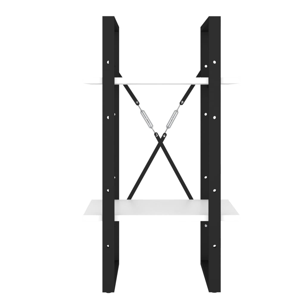 Estantería con 2 compartimentos, material de madera, 40 x 30 x 70 cm, estilo industrial, con mucho espacio de almacenamiento y fácil limpieza, ideal como estantería y estantería vintage