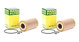 Pair Set of 2 Engine Oil Filters Mann HU718/1k For Dodge Sprinter 2500 3500 2.7L