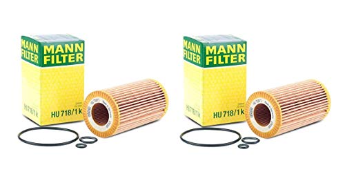 Pair Set of 2 Engine Oil Filters Mann HU718/1k For Dodge