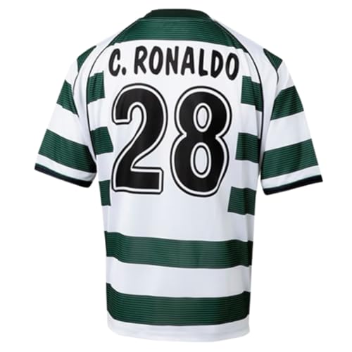Ronaldo #28 Sporting Retro Short Sleeve 02/03 Soccer Jersey for Men Fan Version
