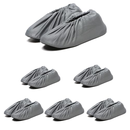 Limeow 6 Pares Cubre Zapatos Calzas Desechables Pies Patucos Desechables Patucos para el Barro Adecuado para la Mayoría Los Tipos de Zapatos para Mantener los Suelos Limpios y los Zapatos Limpios