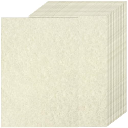 A4 Parchment Certificate Paper 90gsm - 100 Sheet Vintage Cream Card for Printing Writing & Certificates Compatible with Inkjet & Laser Printers (297 x 210mm)