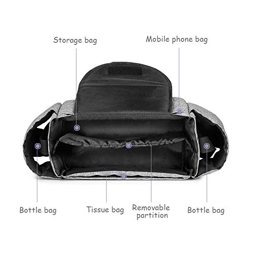 Miniatura 2 de Leadstar Bolsos Carritos Bebe, Organizador Para Coches De Paseo Bolsa Organizadora Para Cochecitos Universal, Bolsa De Almacenamiento Organizador Accesorios Para Cochecito Coches De Paseo Para Mama