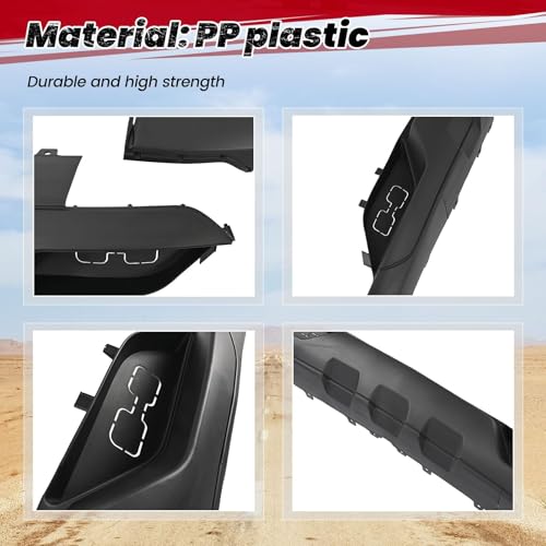 HECASA Front Bumper Lower Valance Compatible with 2016-2019 Chevrolet Chevy Silverado 1500 LD Replacement for 84029773, GM1015134C W/Tow Hooks Holes Air Dam Deflector PP Plastic Black by HECASA - Image 5
