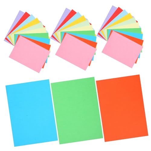 DIKACA 3 Paquetes Papel De Copia En Color Hoja En Cartulina Brillante Papeles De Cuaderno En Colorido Impresora De Pegatinas De Bolsillo Cartulina Pastel Papel