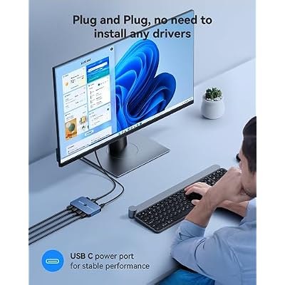 KVM Switch, ABLEWE Aluminum KVM Switch HDMI,USB Switch for 2 Computers Sharing Mouse Keyboard Printer to One HD Monitor, Support 4K@60Hz,2 HDMI Cables and 2 USB Cables Included(Blue)