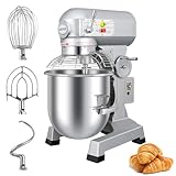 LEEVOT 30Qt 1250W Commercial Food Mixer, Commercial mixer 3-Speed Adjustable Heavy Duty Stand Mixer with Stainless Steel Bowl for Bakery...