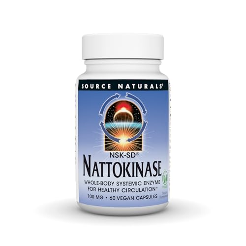 Source Naturals NSK-SD Nattokinase, Systemic Enzyme for Healthy Circulation* 100mg - 60 Vegan Capsules Source Naturals NSK-SD Nattokinase, Systemic Enzyme for Healthy Circulation* 100mg - 60 Vegan Capsules