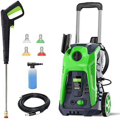 YANICHA Electric Hight Pressure Washer - 3500 PSI Power Washers Electric Powered 2.6 GPM Car Cleaner with 4 Nozzles Foam Cannon, Clean Cars, Home, Patio