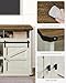 VASAGLE TV Stand for TVs up to 75 Inches, Farmhouse Entertainment Center with Sliding Barn Doors, Console Table for Living Room, Rustic White and Honey Brown ULTV323W02