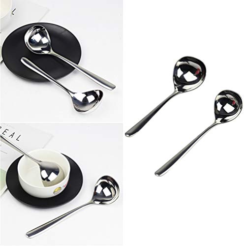 YARNOW Soeplepels Ronde Lepels Van Roestvrij Staal Mini Sauslepel Diepe Soeplepel Set Van 2 - Image 7