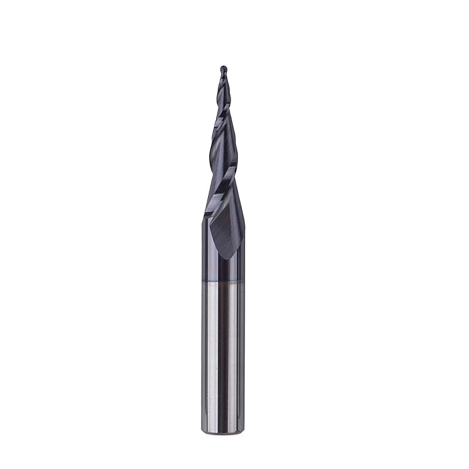 Frez stożkowy, trzpień 6 mm, węglik monoblokowy, 2 rowki, frez spiralny R0.25-R2, narzędzia do grawerowania metalu do obróbki drewna(R0.5-20-D6)