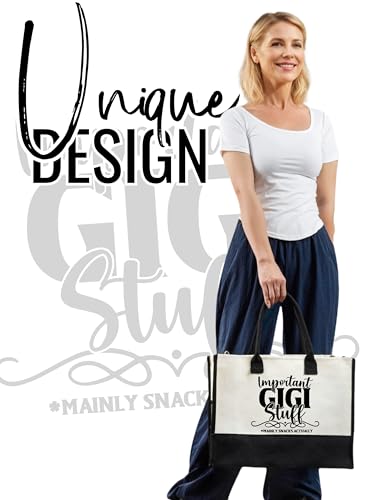 Bolso Tote de Lona InnoBeta Gigi Gifts con cierre y correa miniatura 2