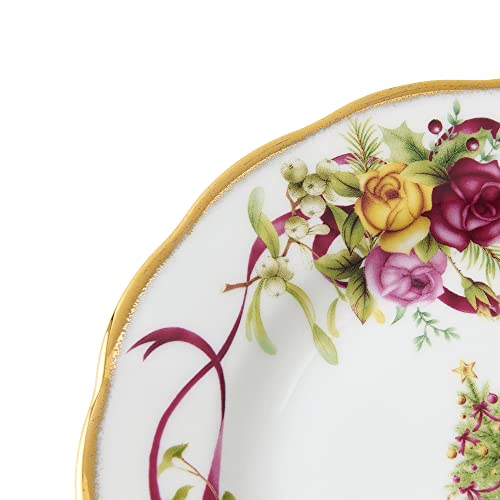 Royal Albert Old Country Roses Christmas Tree Bread & Butter Plate, 6.2", Multi #TOP1