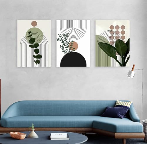 Affiche abstraite moderne de haute qualité avec feuille soleil