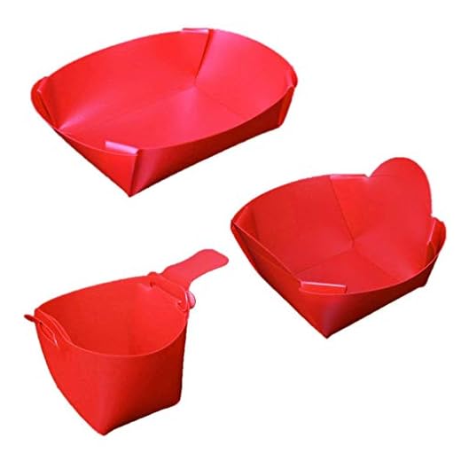 3 Pieces Red Portable Foldable Camping Tableware Set Lightweight Folding Bowl Plate Cup Travel Kit Chopping Board