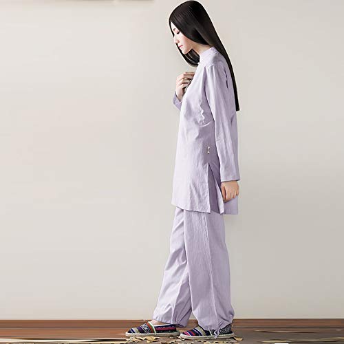 Ksua Womens Tai Chi Uniform Zen Meditation Suit Kung Fu Clothing #TOP3