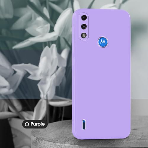Image of Back Cover for Motorola Moto E7 Power | Full Camera Protection | Premium Liquid Silicon Case | Flexible Bumper Case for Motorola Moto E7 Power (Purple)