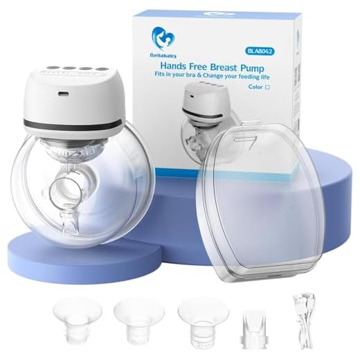 Bellababy Tiralatte Elettrico Indossabile Mani Libere a Basso Rumore, Tiralatte Viene Fornito con Flange da 24 mm, 4 Modalità e 6 Livelli di Aspirazione, 1 Confezione