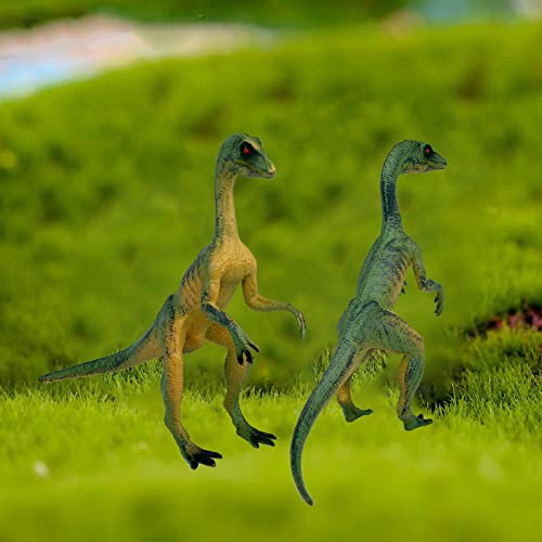 Higherbros Cute Dinosaur Toys 2Pcs Jurassic Compsognathus Dino Toys For Kids Dinosaur Action Figures Dinosaur Figurine Great For Cake Topper And Birthday Gift For Teddler #TOP3
