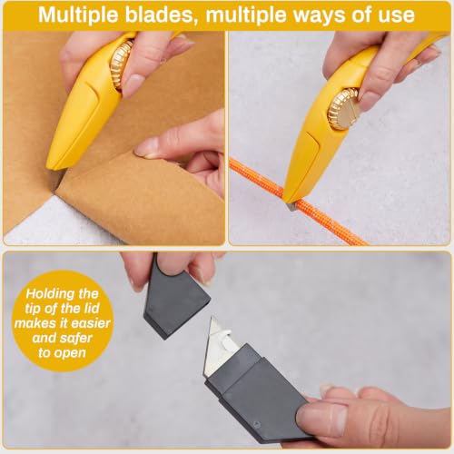Image of WILLBOND 2 Pcs Navajas Para Roofing Knife, Yellow