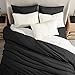 SONORO KATE Bed Sheet Set Super Soft Microfiber 1800 Thread Count Luxury Egyptian Sheets 18-Inch Deep Pocket Wrinkle and Hypoallergenic-4 Piece(Queen Black)