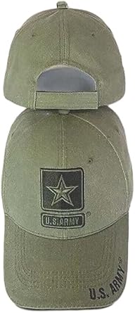 Army Logo Olive DRAB Veteran Cap Hat Military Retired Armed Forces Vet
