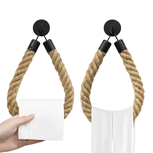 Vintage Toilettenpapierhalter Aus Seil & Metall – Wandmontiert, Rostfrei, Vielseitig Für Bad & Küche