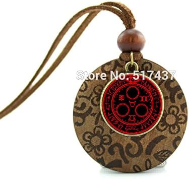 Pretty Lee New Design Glass Dome Pendant For Jewelry Silent Hill Necklace Round Wooden Necklaces