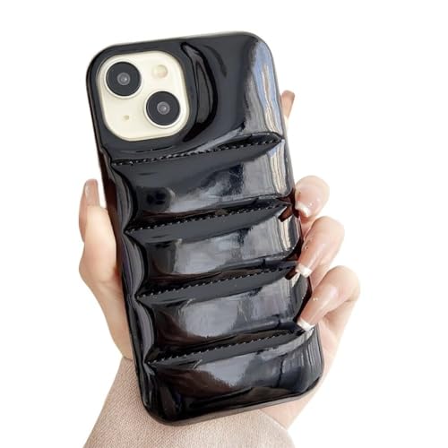 Coque iPhone 11 antichoc protection doudoune arrière en cuir noir