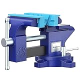 fabriquer un etabli robuste Facile à Utiliser : Vous pouvez facilement ajuster la taille des mâchoires en tournant la tige de vis rotative. Avec la base rotative intégrée à 260 degrés et permet de serrer fermement l'objet.