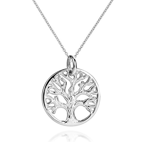 AeraVida Mystic Tree of Life Branches .925 Sterling Silver Pendant Necklace