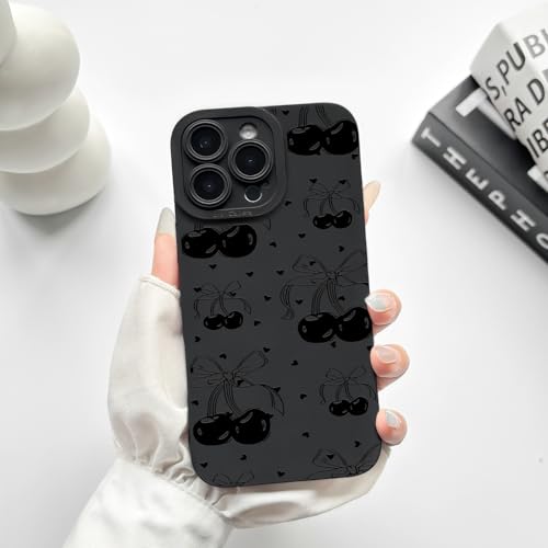 NITITOP Compatible for iPhone 16 Pro Case Cute Cherry Bow - Black by NITITOP - Used condition - Image 3