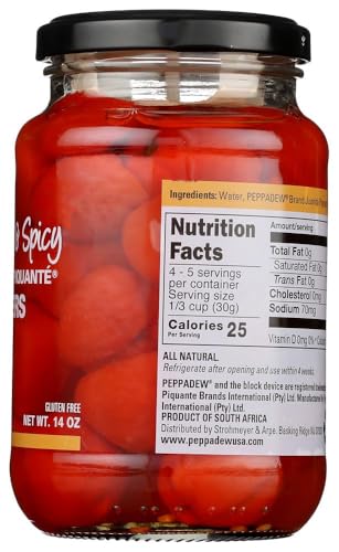 Piments Doux PEPPADEW Piquante Légère 400G - Lot de 2 pour vos apéritifs