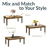 Sunnydaze 45-Inch Solid Teak Rectangular Outdoor Coffee Table - Patio Coffee Table for Outside - Light Brown Wood Stain Finish #4