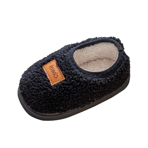 Zapatillas unisex, lindos zapatos de invierno de dibujos animados para niñas y niños, zapatillas cálidas de invierno de espuma viscoelástica de fieltro mullido, pantuflas de fieltro forradas de