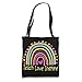 Teach Love Inspire First Grade Teacher Rainbow Tote Bag