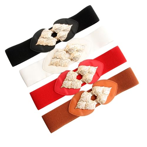 Elastic Waist Belt with Dress Fashionable Commuting Belt Wide Waist Belt for Dresses and Coats3