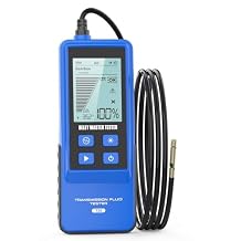 Automotive Transmission Fluid Tester Oil Analyzer Detector with Temperature Sensor, Gasoline & Diesel Gearbox Oil Diagnostic Tool with 31.5in Hose 2.8in Backlight Display